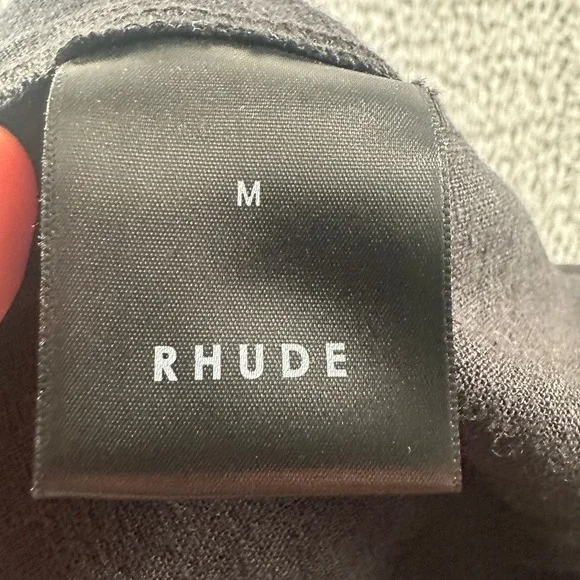 Rhude Pants Mens M‎ Black Linen Cargo Pocket Drawstring Ankle Utility Trousers